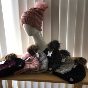 Cruelty Free Fashion Vegan cable knit pompon hat